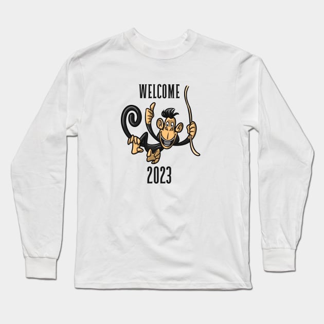 Cute welcome for a great 2023 Long Sleeve T-Shirt by TextureMerch